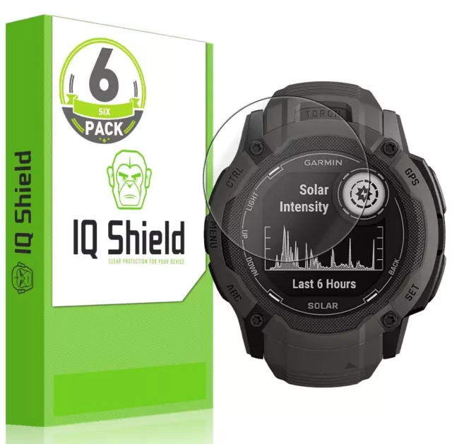 6x IQ Shield LIQuidSkin Screen Protector for Garmin Instinct® 2X Solar