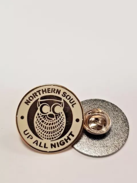 Northern Soul Up All Night Music Enamel Pin Badge Mods, Scooters, SKA OI!