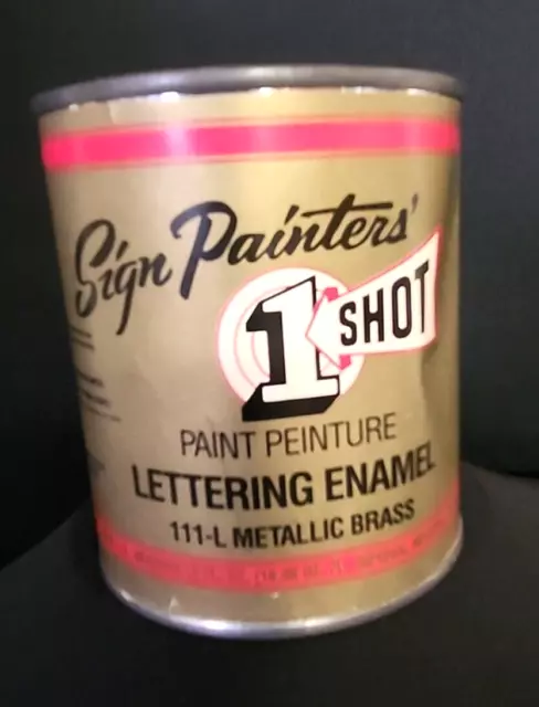 1 Shot Paint Lettering Enamel Pinstriping 1 Pint 111-L METALLIC BRASS One Shot