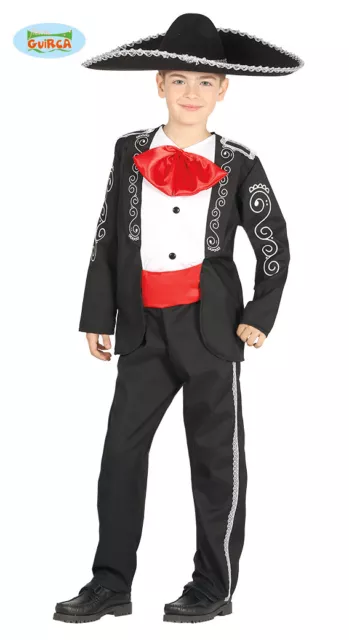 Costume Messicano Carnevale Vestito Bambino Guirca Uomo Mexico Mariachi Messico