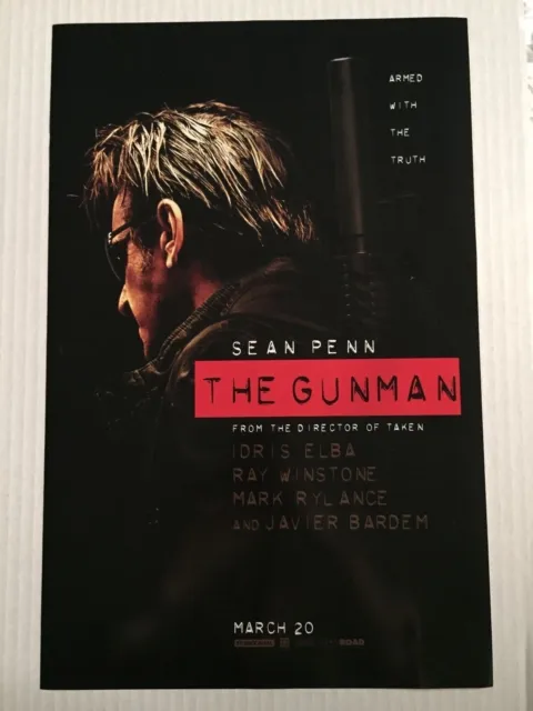 THE GUNMAN Movie POSTER 11 X 17 Sean Penn 2015