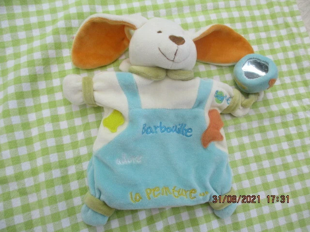 Doudou marionnette lapin barbouille baby nat'  TBE