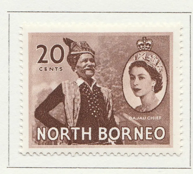 Colonie Inglesi British Colony NORTH BORNEO 1954 20c MH* Stamp A28P25F28320