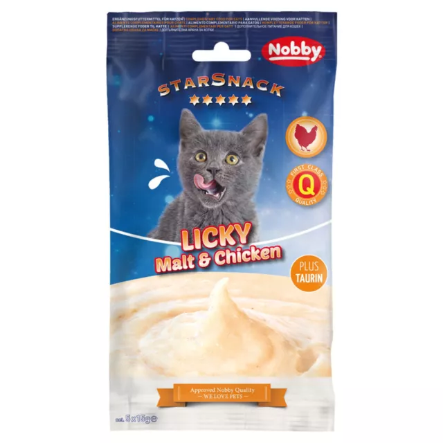 Nobby Starsnack Licky Cat Pollo 75G, Snacks para Gatos, Nuevo