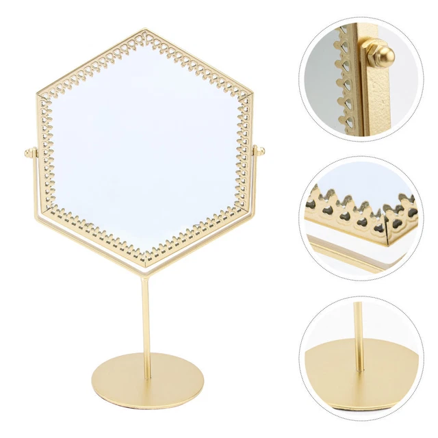 Specchio esagonale specchio cosmetico desktop specchio trucco portatile