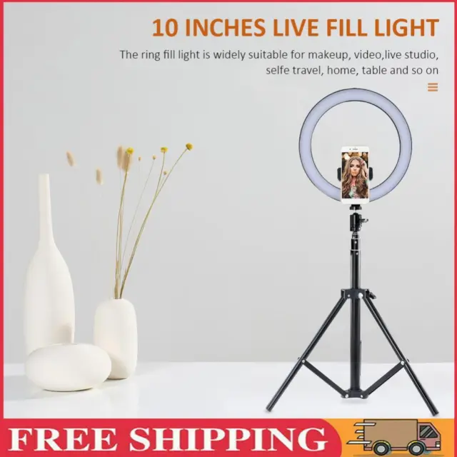 10 Inch Photography Lighting RGB Circle Fill Light for Makeup Live Streaming