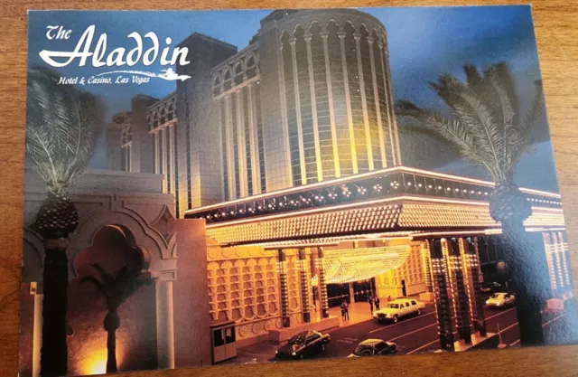 THE ALADDIN HOTEL & CASINO souvenir postcard LAS VEGAS PRISTINE UNCIRCULATED