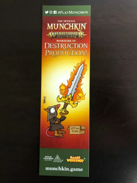 Munchkin Warhammer Age of Sigmar Bookmark of Destruction Production