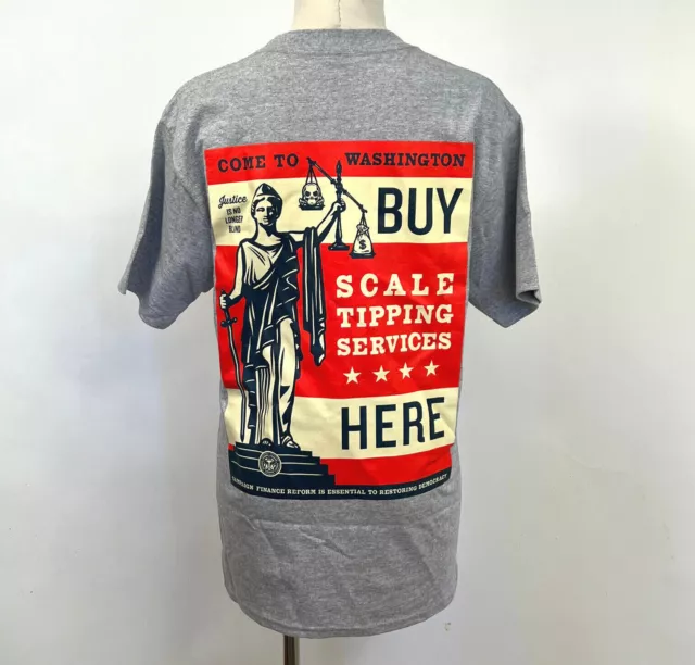 Obey Women's T-Shirt Scale Tipping Heather Grey Size S NWT Shepard Fairey Andre