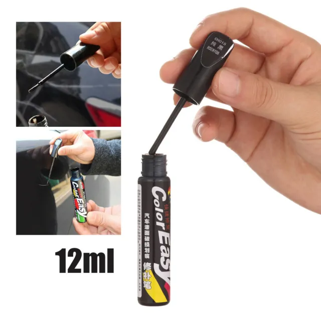 Car 12ml Paint Repair Pen Black Clear Scratch Remover Touch Up Pen Accessories