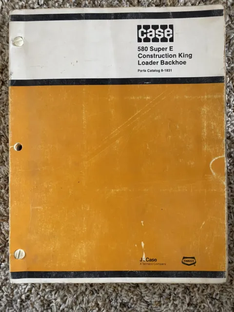 CASE 580 SUPER E Backhoe Loader Parts Manual book catalog spare list factory OEM