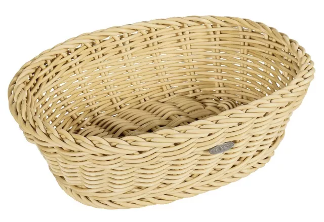 Saleen HAUSRAT Brotkorb oval Kunststoff 25,5x19x7cm beige