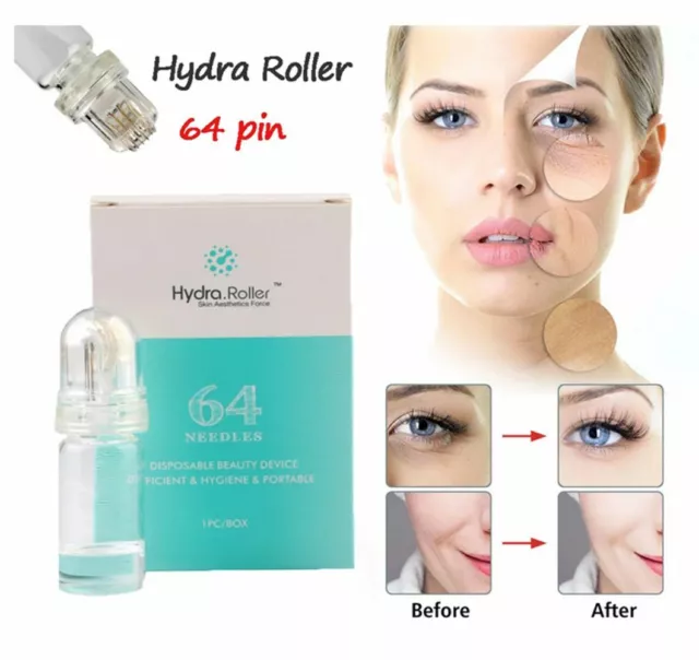 Hydra 64 aiguilles micro aiguille applicateur bouteille rouleau soins de la peau