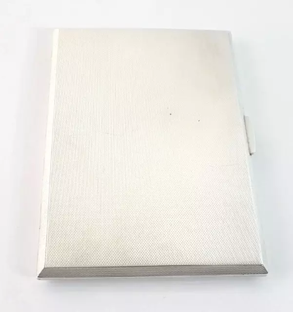 1: Terrific Titanine Fire Bde Heavy Sterling Silver Cigarette Case HM 1944 210g