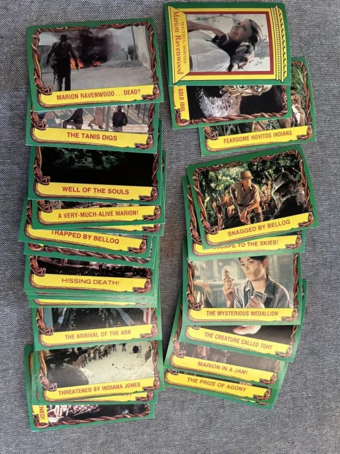 1981 Scanlens Raiders Of The Lost Ark Partial Set No Doubles X25 Cards