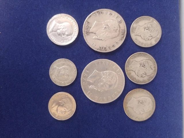 lotto momete argento regno d'Italia 8 pezzi 3 regnanti.Condizione come da foto