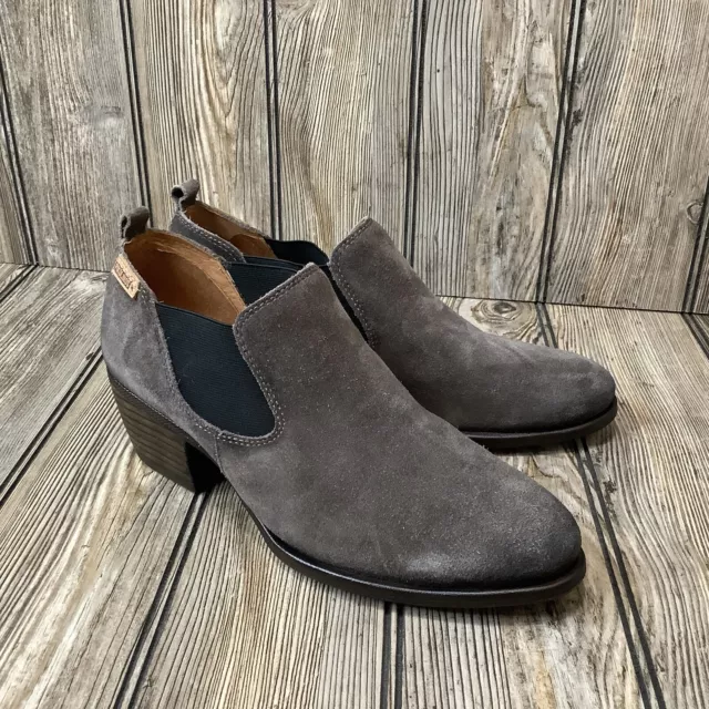 Pikolinos Womens Cuenca Gray Suede Leather Ankle Booties Shoes Size 39-8.5/9 US