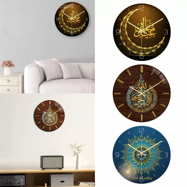 Horloge Murale en Acrylique, Silencieuse Pendule Murale Islamique Créative,