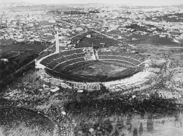 Aerial View Estadio Centenario In Montevideo 1930 Football World Cup Old Photo