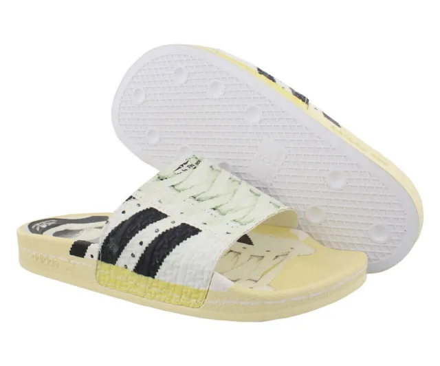 Adidas Adilette Superstar Mens Slides Size 7 Color: Beige/White/Black