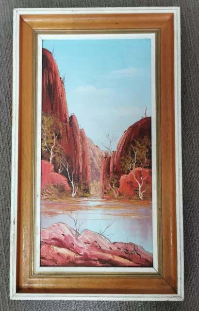 HENK GUTH Original Oil Painting On Board - Part Of Ormiston Gorge -