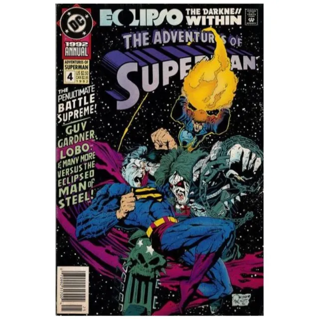 Adventures of Superman (1987 series) Annual #4 Newsstand in NM. DC comics [k: