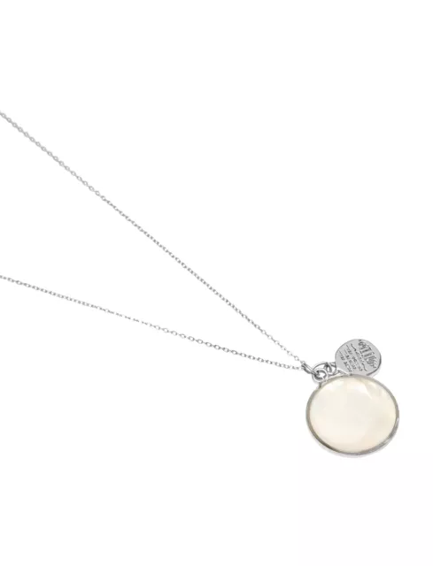 NEW Isla Necklace In Silver with Mother of Pearl Disc by Dear Addison 2