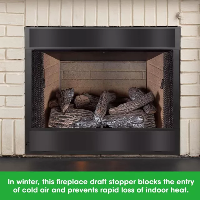 Magnetic Fireplace Vent Cover Elegant Decoration Energy Efficient 2 Pack