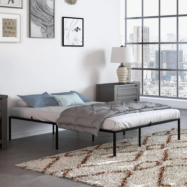 FULL TWIN BED Frame Heavy Duty Platform Metal Bed Frame Double £45.99 ...