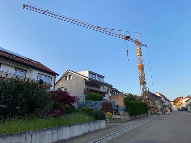 Turmdrehkran, Baukran,Baustelle, Potain