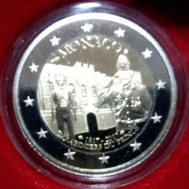 2 euro commemorativo Monaco 2017 Carabinieri del Principe Proof BE 15.000 PZ