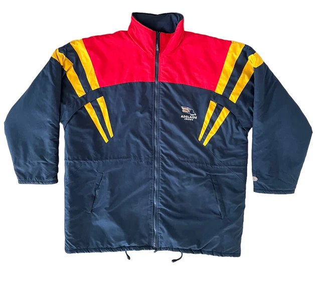 VINTAGE ADELAIDE CROWS Vivid Sportswear AFL 90's Men's Hooded Zip