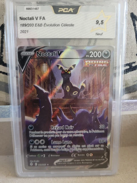Carte Pokémon Noctali V FA 189/203 PCA 9,5 Évolution Céleste