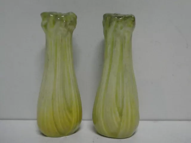 Australian Pottery Darbyshire Celery Salt & Pepper Shakers Pair