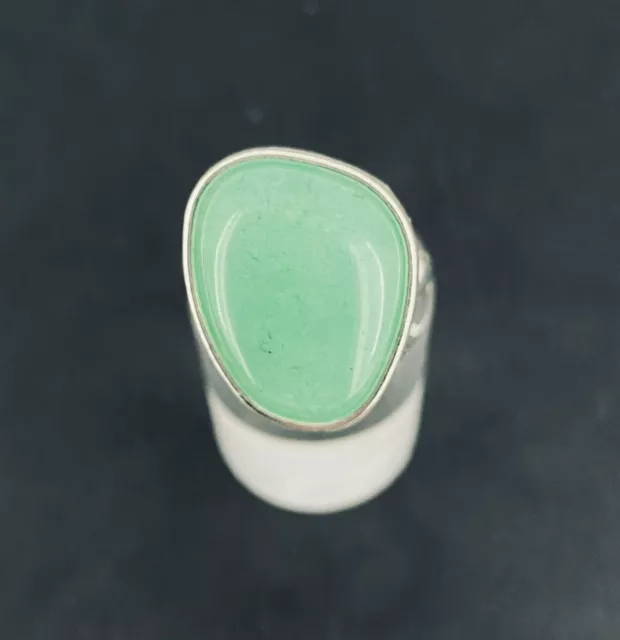 Bijoux Fantaisie Bague Avec Vert Pierre, Taille 53, Bon Zustand. ⭐️⭐️⭐️⭐️⭐️