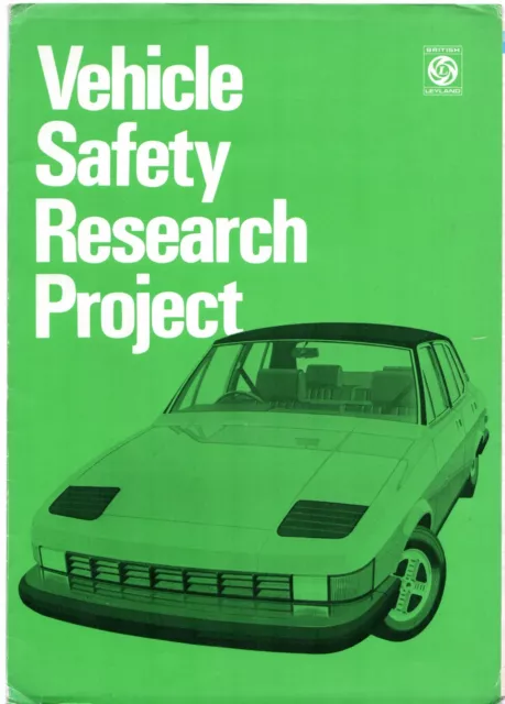 British Leyland Vehicle Safety Research Project c1974 UK Brochure/Poster Mini