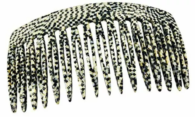 French Amie Opera Handmade Medium 16 Teeth Celluloid Acetate Side Hair Comb