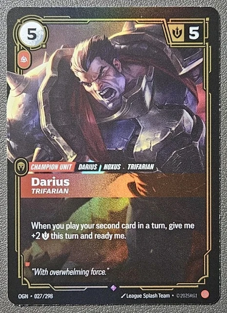RIFTBOUND LEAGUE OF Legends Origins Foil Card OGN 27 Darius EUR 12,20 ...