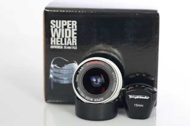 Voigtländer Super Wide Heliar 15mm 4,5 Aspherical f. Leica M39 M Objektiv Lens