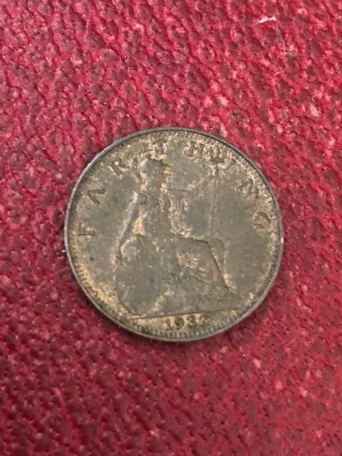 1932 George V Half Penny Coin Some Lustre