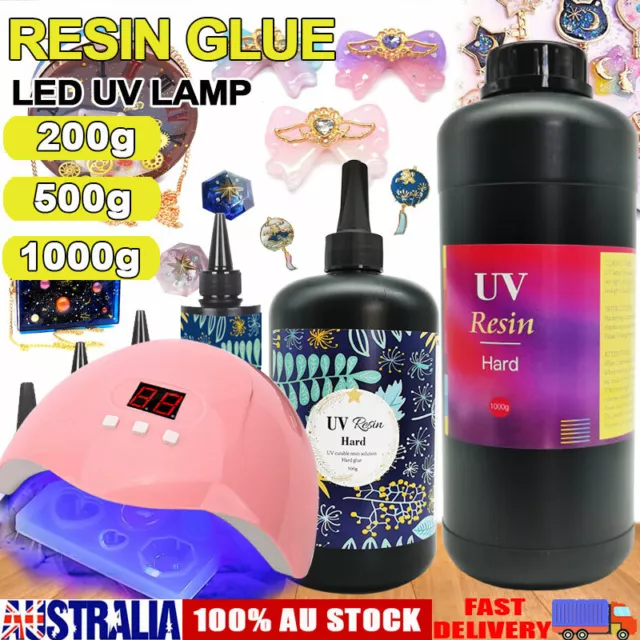 Hard UV Resin Glue UV Light Ultraviolet Curing Epoxy Craft DIY Jewelry Lamp AU