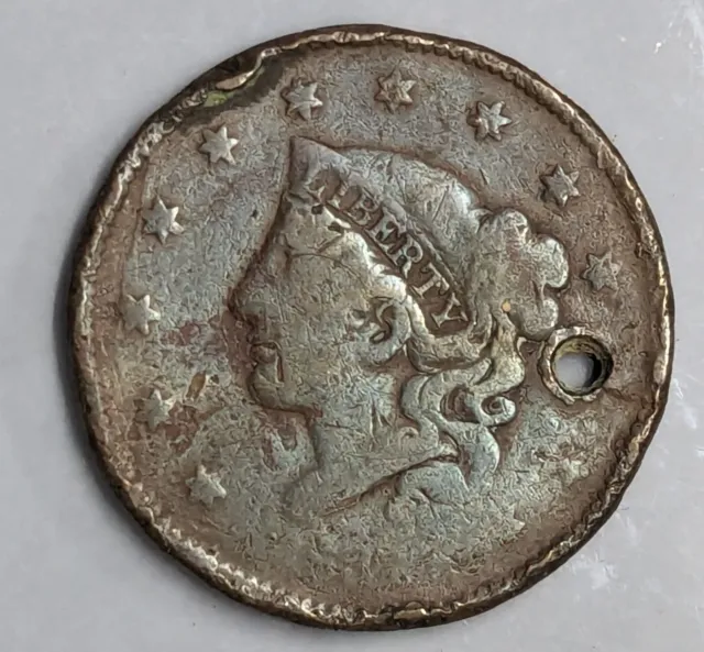 United States USA  LARGE CENT Coin in rough Shape (#C3469)