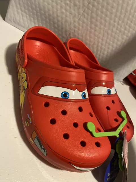 NWT CROCS Cars Lightning Mcqueen Light Up Crocs (US Men size 8, Women Size 10) NWT CROCS Cars Lightning Mcqueen Light Up Crocs (US Men size 8, Women Size 10)