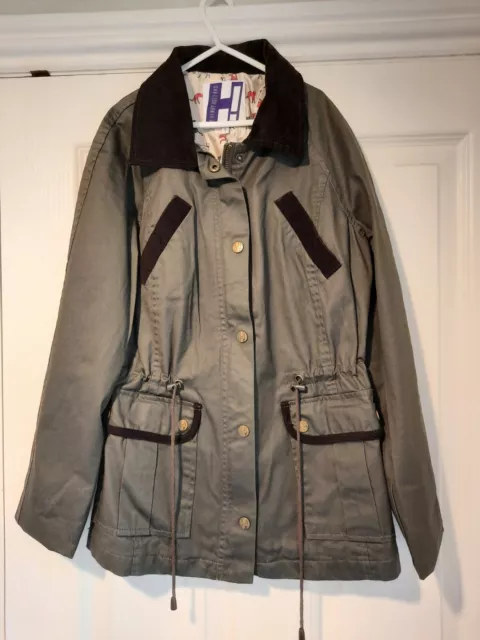 HENRY HOLLAND JACKET Coat Cape Debenhams Size 6 Grey Fur Lined 12.00 PicClick UK