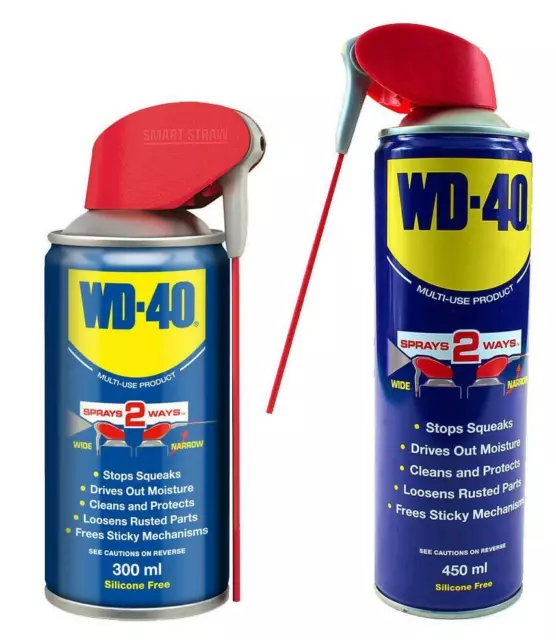 WD40 Lubricant Spray Multi Purpose Smart Straw Penetrating Oil Car Bike WD-40