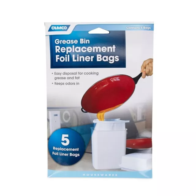 Grease Bin Replacement Foil Liner Bags