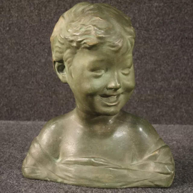 Sculpture Terracotta Bust Of Child Art Antique Style Statue Item Xx Century