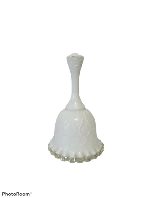 Vintage Fenton White Milk Glass Bell Spanish Lace