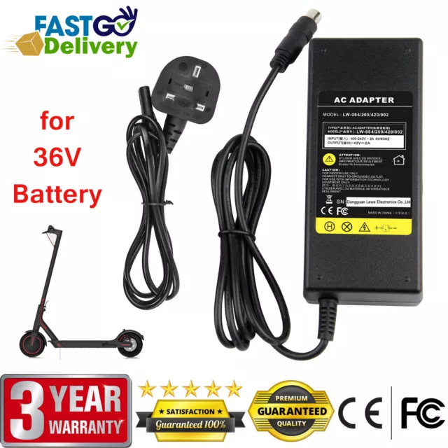 Charger for Bird/Lime Electric Scooter Xiaomi M365 Ninebot ES1/ES2/ES4 42V  2.0A