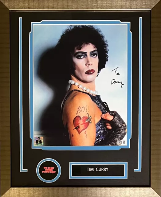 Tim Curry autograph signed 11x14 framed photo The Rocky Horror Picture Show BAS